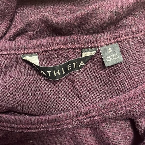 Women's Long Sleeve Burgundy Top - Picture 3 of 4